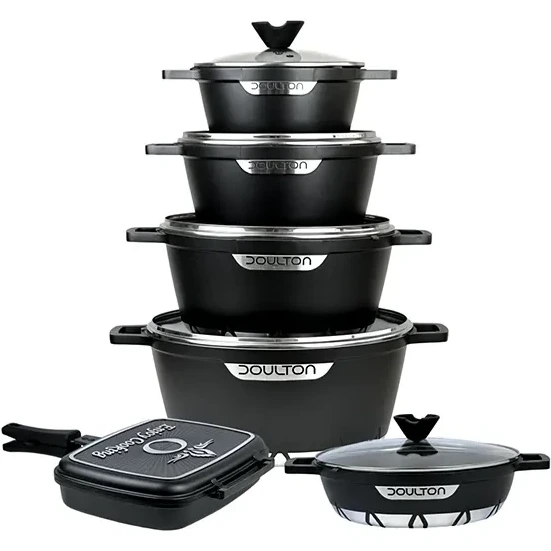 سرویس قابلمه چدن 17 پارچه دالتون مدل فلورانس